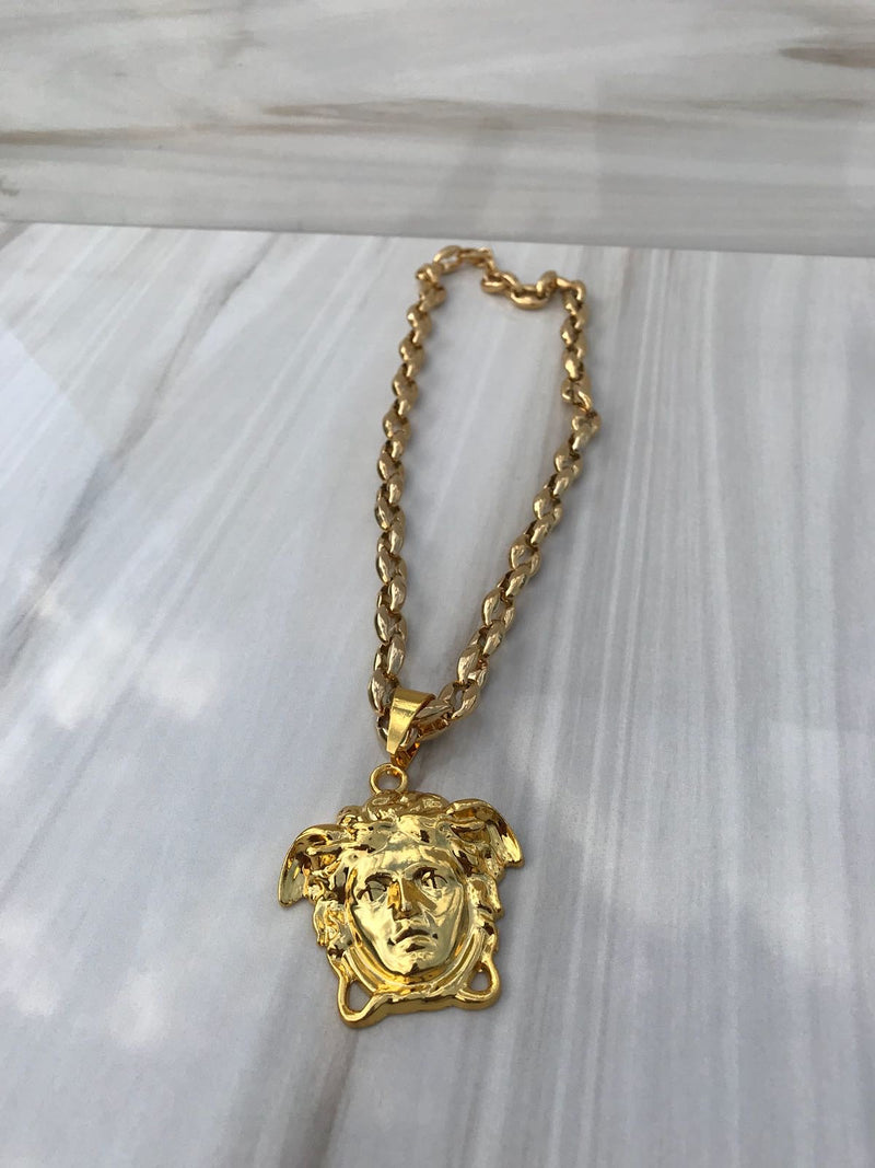 Grande Full Gold color Medusa Necklaces