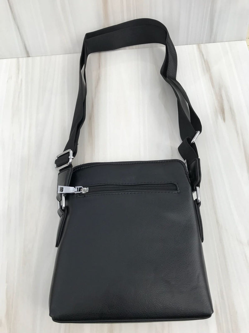 Versace full black big shoulder bag with engraved medusa