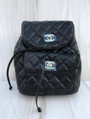 Chanel black colour women school and travel bag