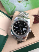 Rolex Datejust grey with Diamonds