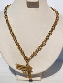 Full bold Gold color pistol - gun Necklaces