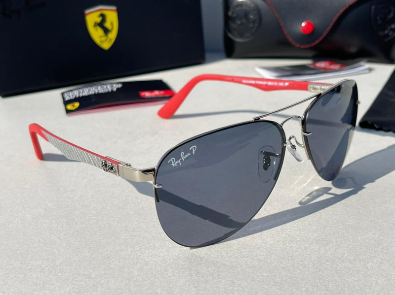 RAY BAN polaroid new la-ferrari model red & blue color