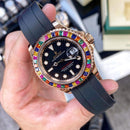 Rolex Yacht Master ll  Rainbow Mad Iced Out