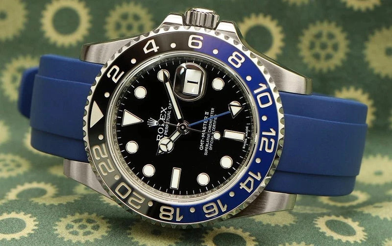 Rolex blue GMT master II with blue strap