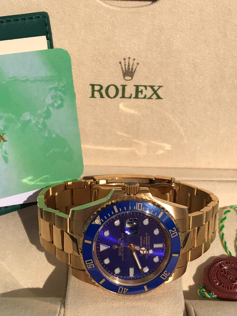 Rolex Submariner Gold with Blue Dial
