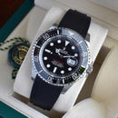 Rolex red sea dweller with black strap