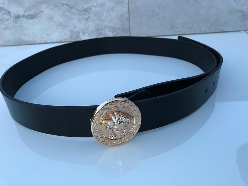 Versace black with metallic medusa sign grey colour