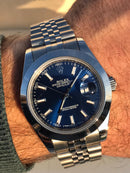 Rolex Datejust with blue dial