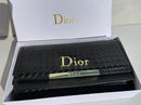 Dior new trendy black leather model women’s wallet
