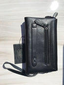 Armani full black hand bag with engraved AJ sign