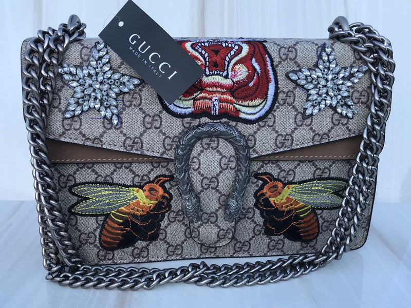 GG mixed green colour BEE bling bling women casual and work bag