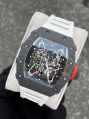 Richard Mille Tourbillon white Strap & black and white mechanism field