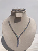 V set of Zircon standard mixed queen diamonds Necklace bling bling rocks all in zircon