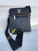 LV black shoulder bag L V