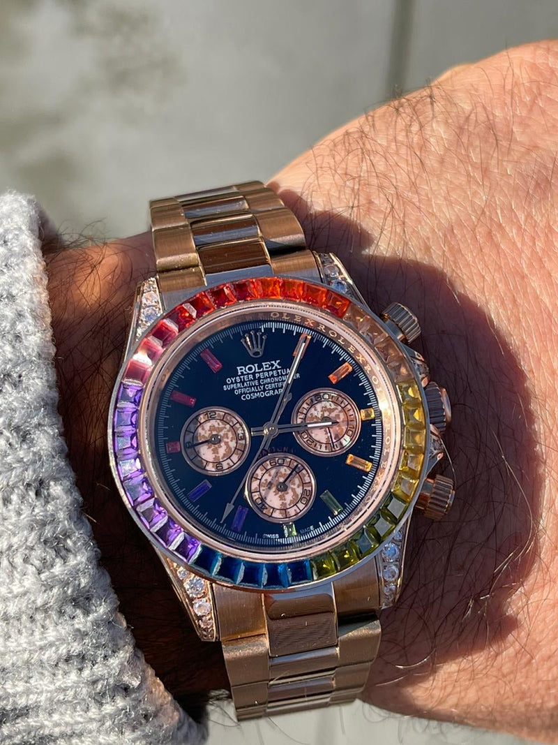 Rolex Everose Daytona Rainbow Iced Out new model