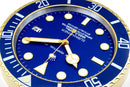 Submariner blue & gold wall clock