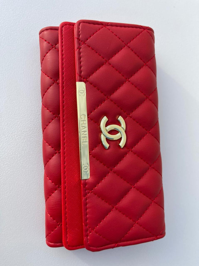 Chanel new trendy red leather model women’s wallet