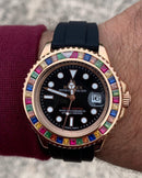 Rolex Yacht Master ll  Rainbow Mad Iced Out