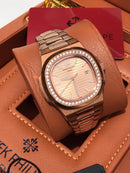 Patek Philippe Nautilus Rose Gold Diamond Bezel