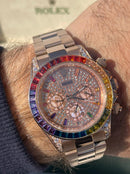 Best Replica Rolex full gold Daytona Rainbow Iced Out new model