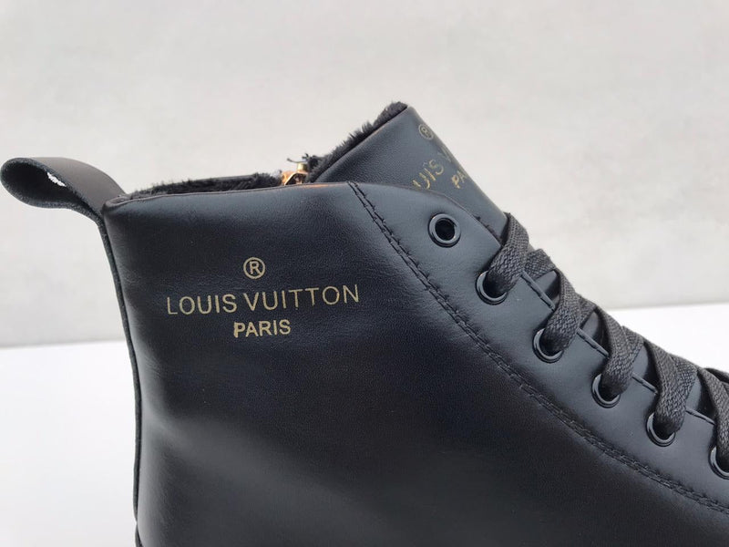 Best Replica LV long black leather shoes - sneakers