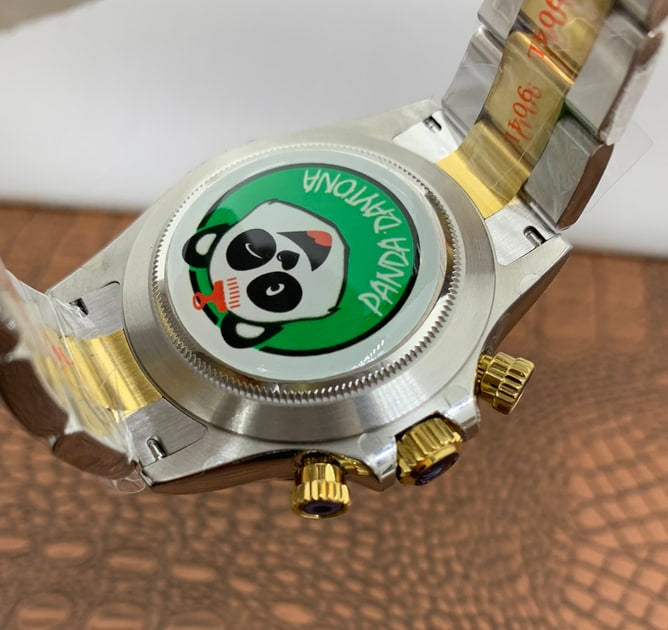 Best Replica Rolex Daytona two tone gold with black diamond dialCosmograph 1:1 Doublete ETÁ
