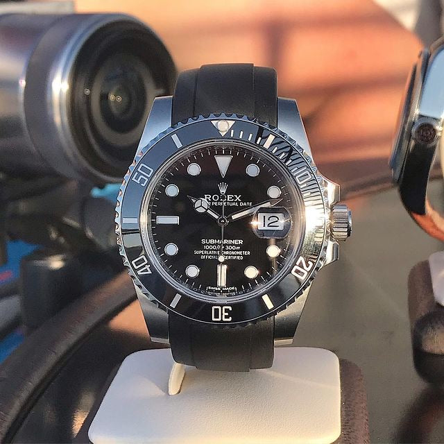 Rolex blue submariner with blue strap