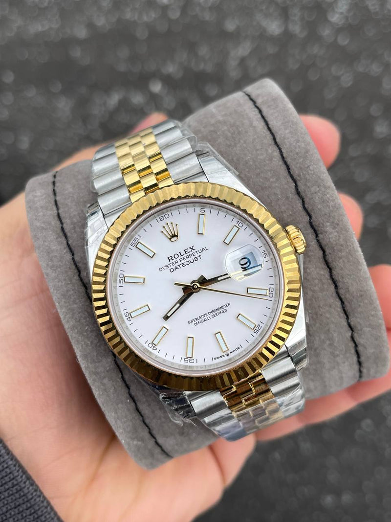 Best Replica Rolex Datejust with bicolore white Dial