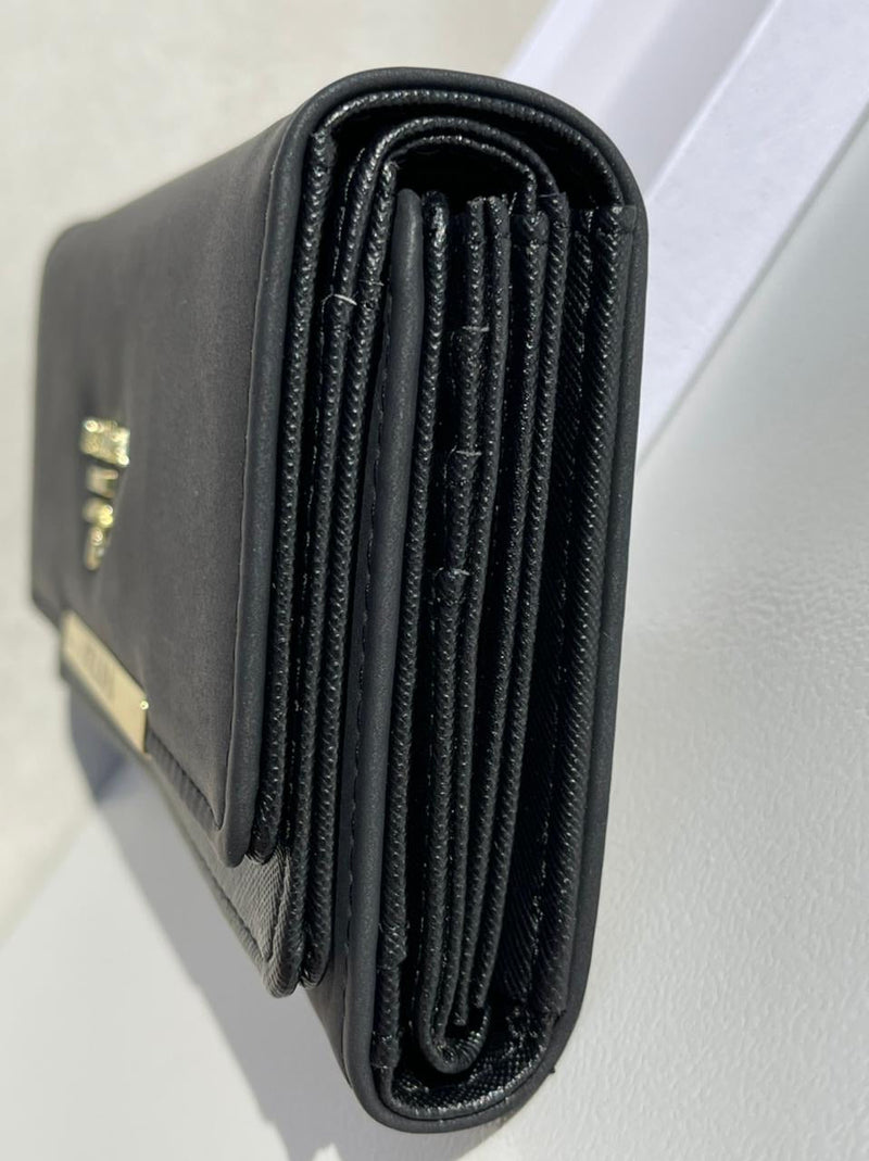 Prada new trendy black leather model women’s wallet