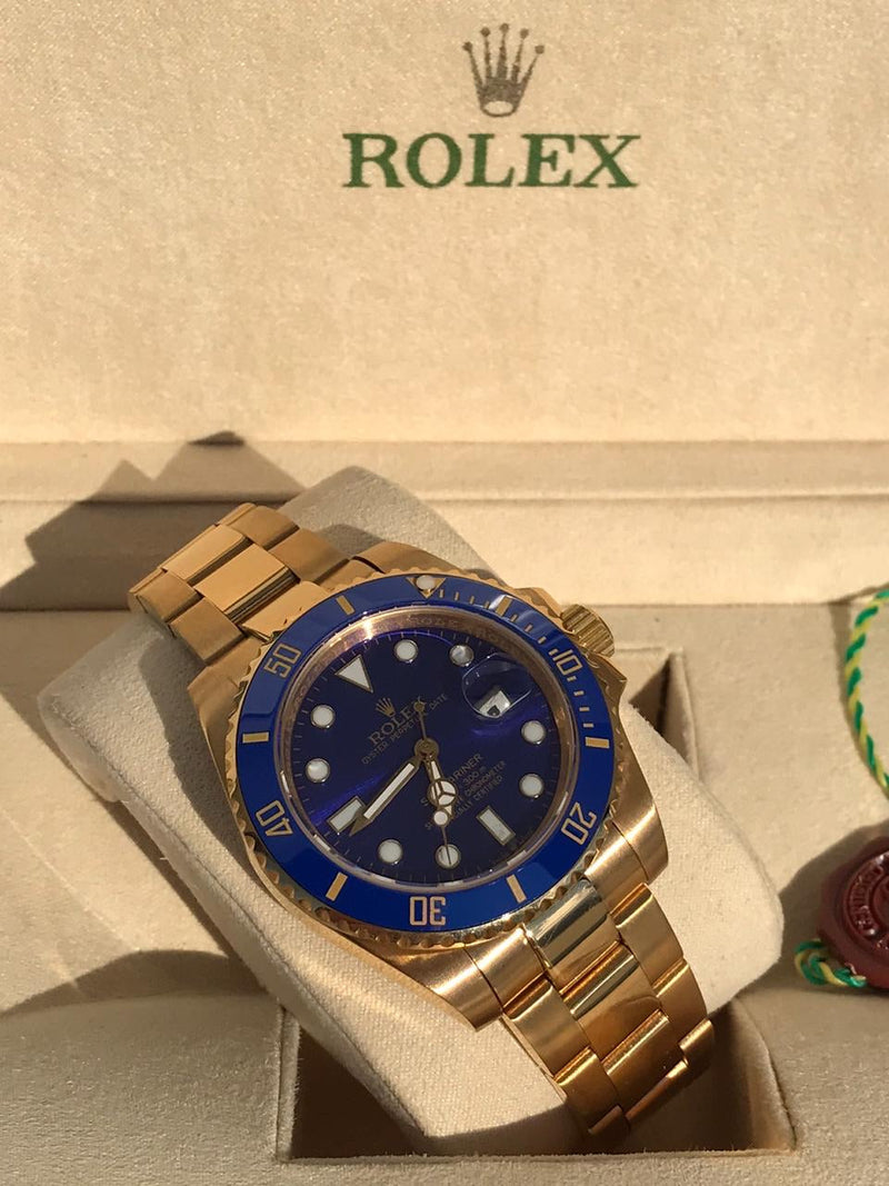 Rolex Submariner Gold with Blue Dial