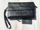 Armani full black hand bag with metallic AJ sign