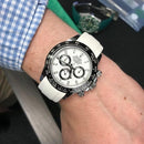 Rolex Black Daytona with white strap