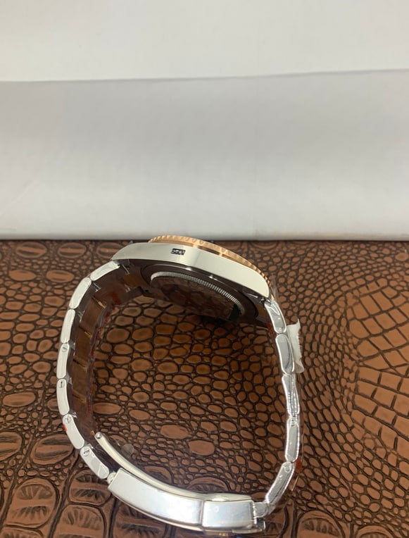 Rolex GMT Master ll two tone rose gold with black dial 3285 1:1 Doublete ETÁ