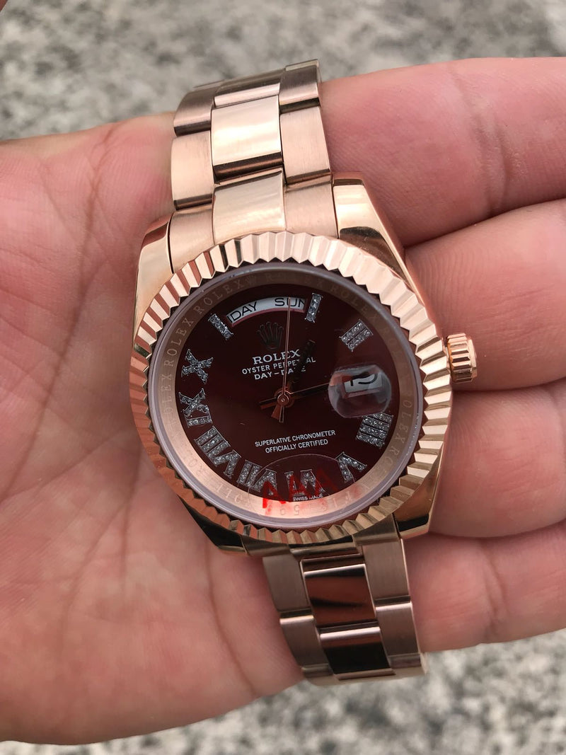 Rolex Daydate with romano jewels
