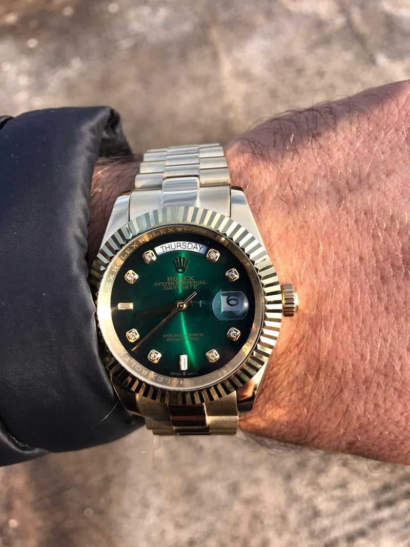 Rolex Daydate with green dial