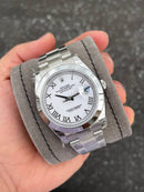 Best Replica Datejust white romano dial 41 mm mirror