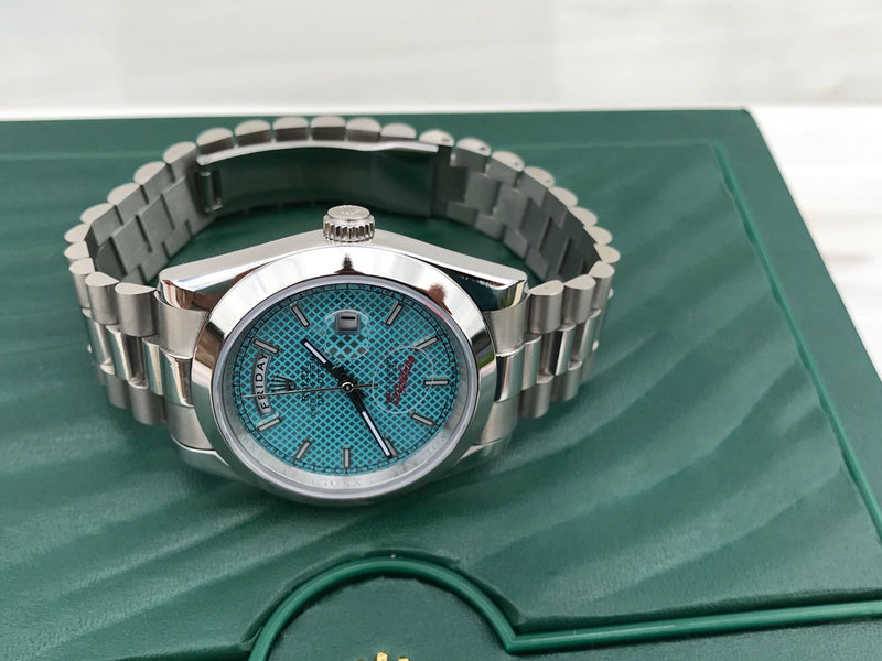 Rolex Daydate with blue light dial