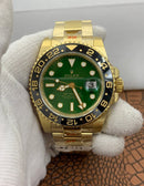Rolex GMT Master ll Gold with green dial 3285 1:1 Doublete ETÁ
