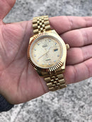 Rolex Datejust gold colour with Diamonds