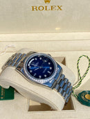 Rolex Day date blue dial with diamonds 36 mm Iced Out