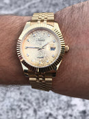 Rolex Datejust gold colour with Diamonds