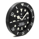 Submariner full black wall clock