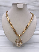 Full Standard Gold color With King Crown Necklaces