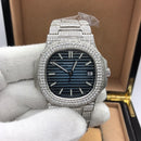 Best Replica Patek Philippe Nautilus Blue field Iced Out  5711 1:1 Doublete ETÁ