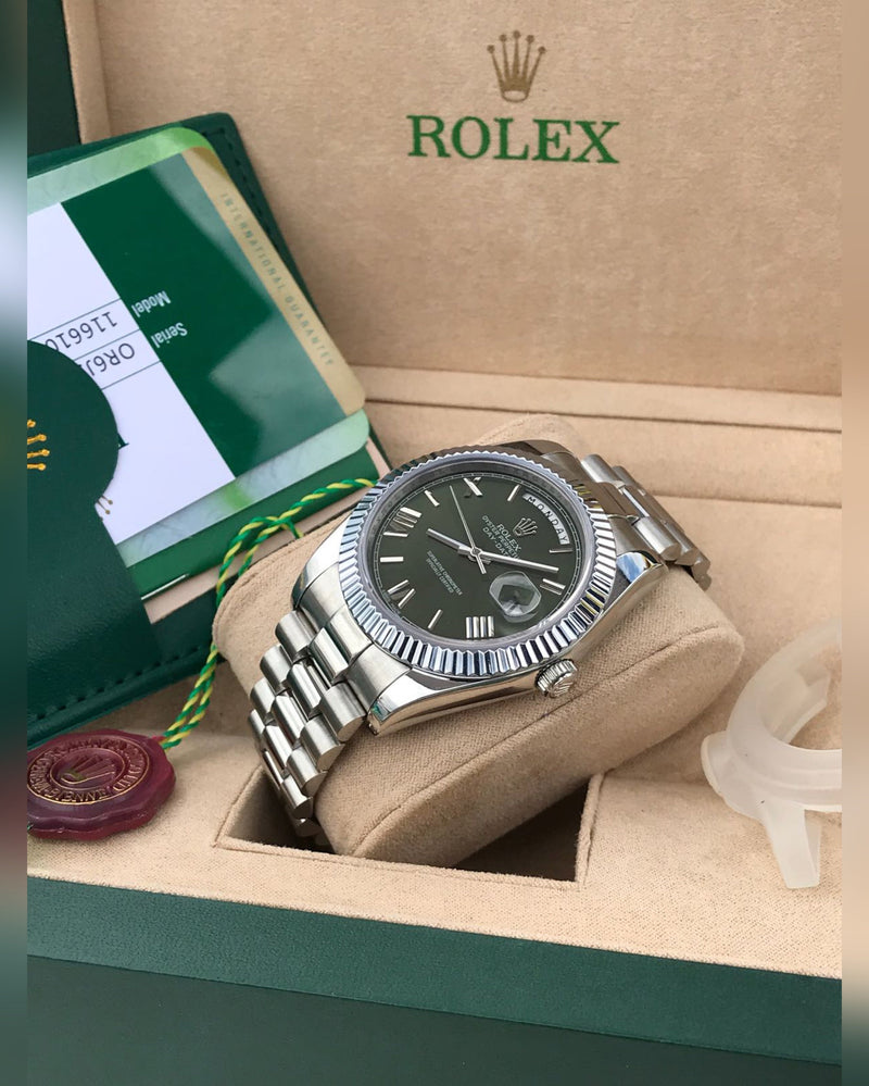 Rolex Daydate with green dial