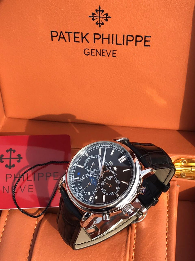 Patek Philippe Black Leather Mad
