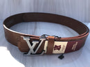 LV INITIALES BELT new brown