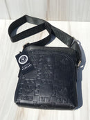 Versace full black big shoulder bag with metallic medusa