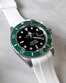 Rolex green hulk submariner with white strap