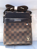 LV brown shoulder bag with France flag
